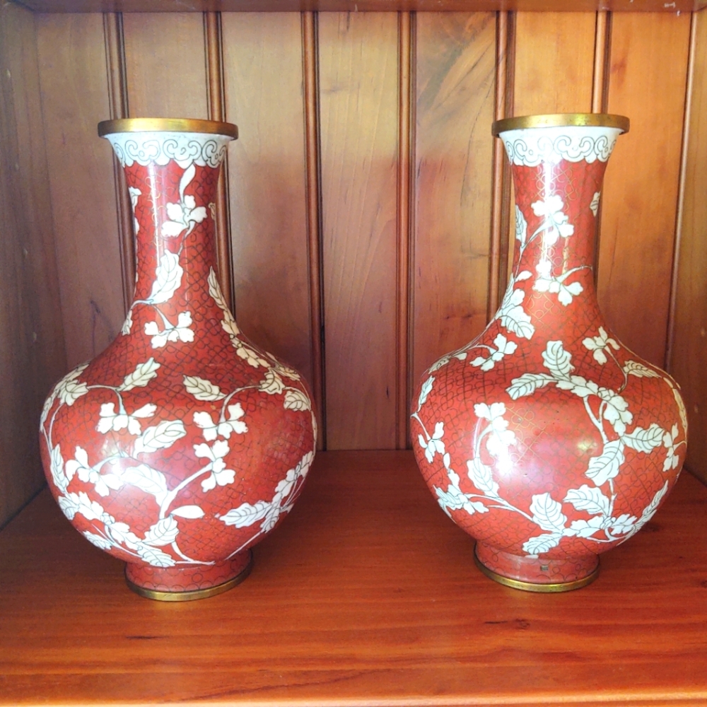 Antique Chinese Cloisonne Vases
